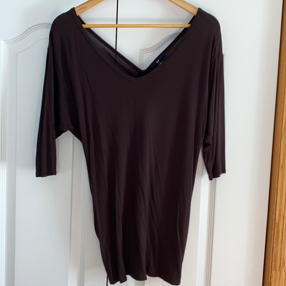 3/4 Length V Neck Top